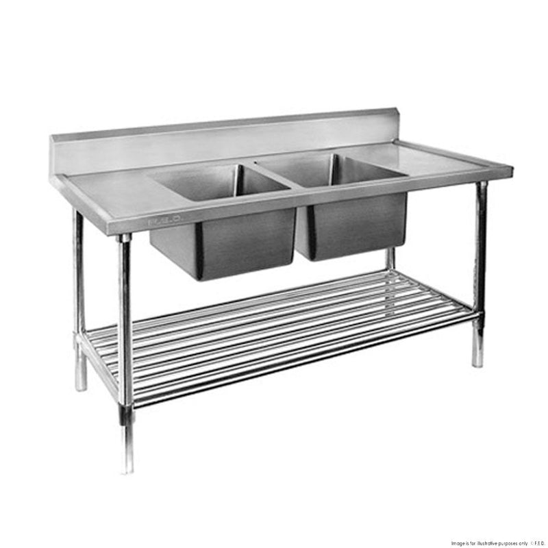 Double Centre Sink Bench 1200x600x900mm