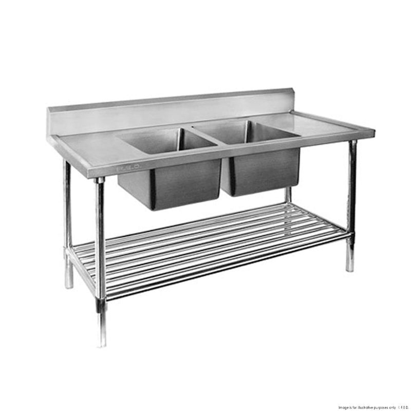 Double Centre Sink Bench 1500x600x900mm