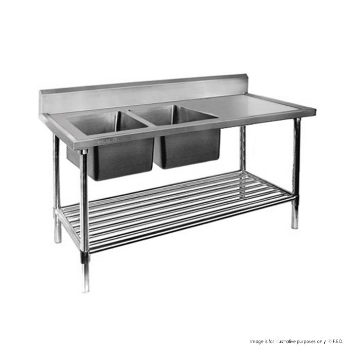 Double Left Handed Sink Bench 2100x700x900mm