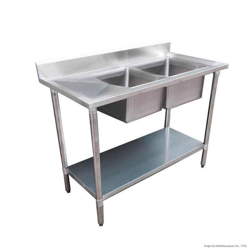 Double Sink Bench Right Handed 1500x600x900mm