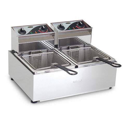 Roband Twin Pan Fryer 2x10amp, 2x5lt pans