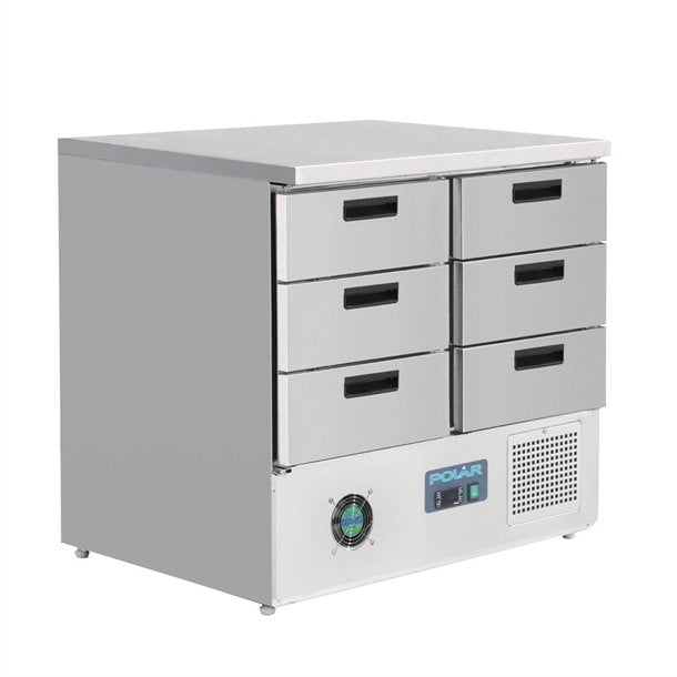 Polar G-Series Refrigerated Counter with 6 Drawers