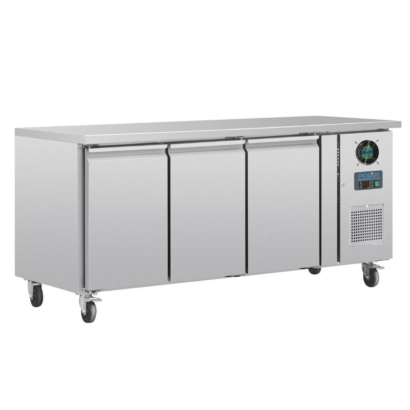 Polar Freezer - Counter, 3 Door - S/Steel - 417 Ltr - 1795(w)*700(d)*860(h)mm