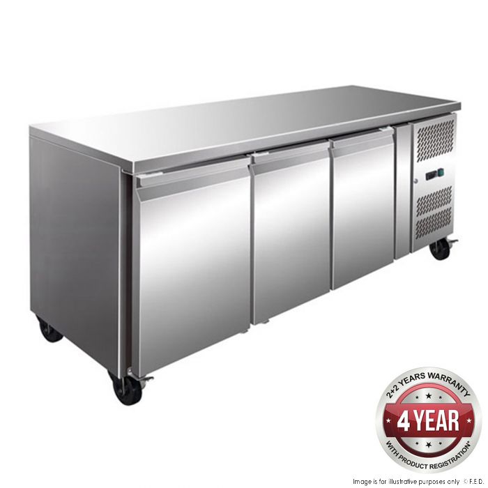 Thermaster 464.6L S/S Three Door Bench Freezer 1795 x 700 x 850mm