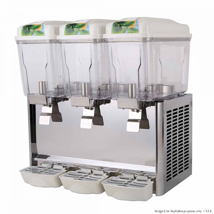 3 X 12L Triple Bowl Juice Dispenser 600x410x660mm 380W/10A