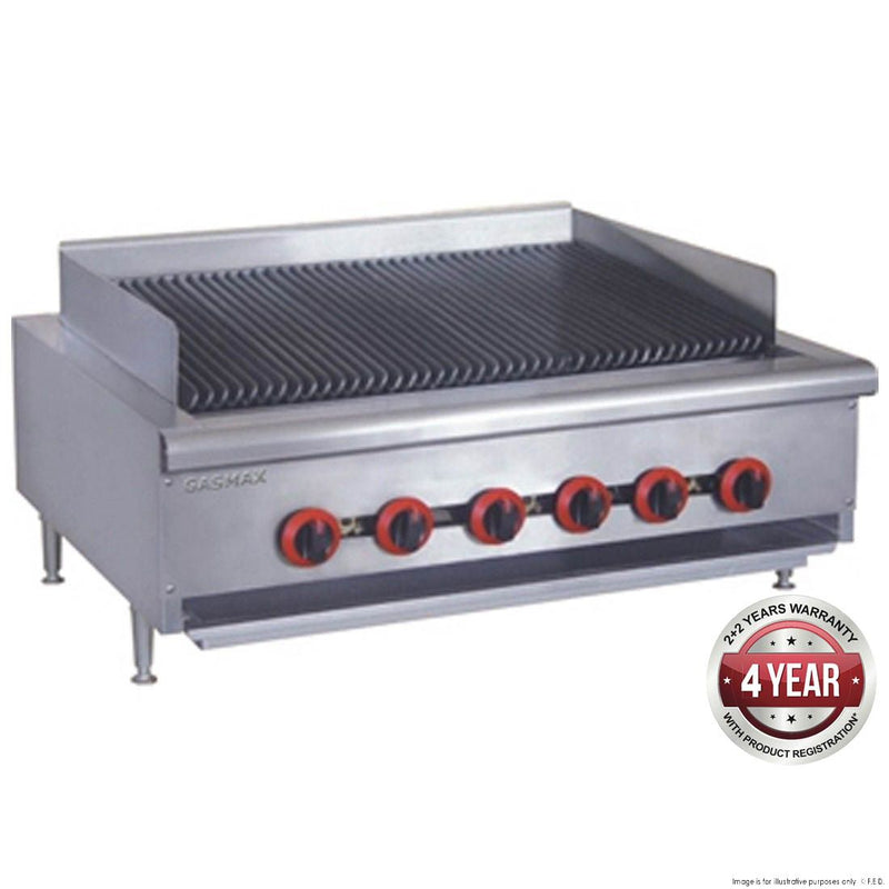 Char Grill 6 Burner 915x770x360+100mm LPG-126mj/h