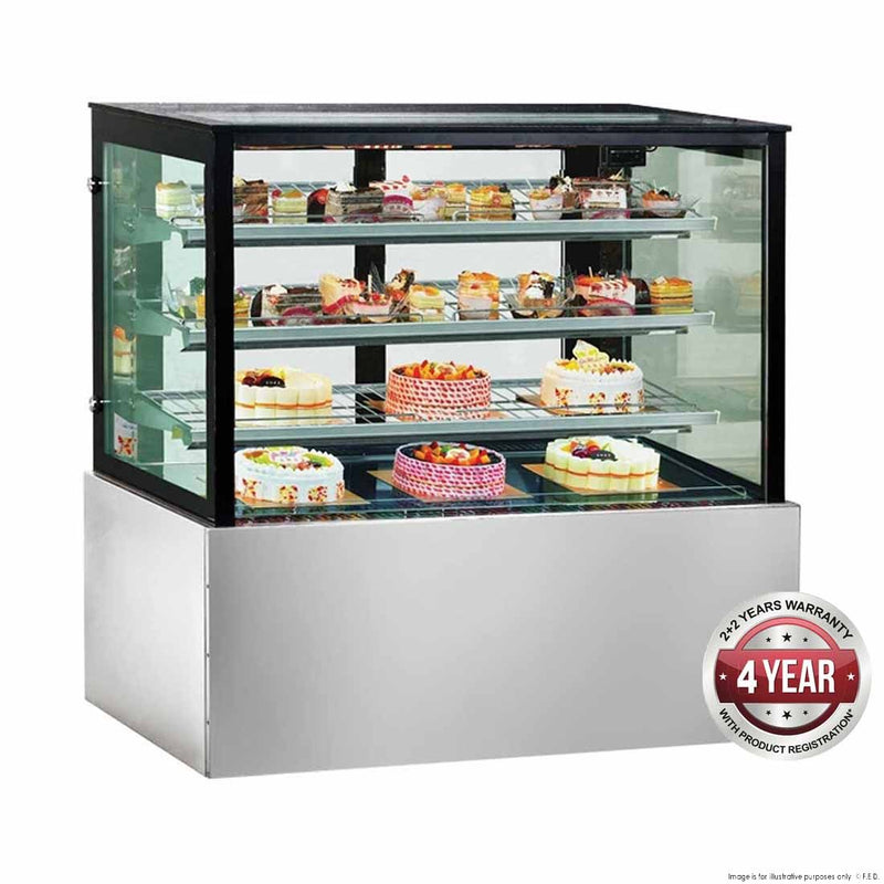 Squared Glass Cold Deli Showcase 1200x740x1350mm