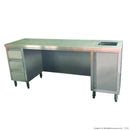 S/S Utility Bench with Sink on Right 2100x600x900mm