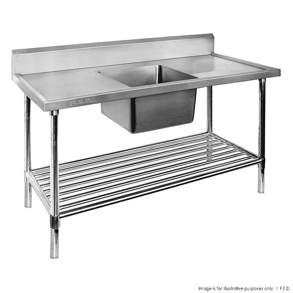 Single Sink Bench - Centre 1800x700x900mm