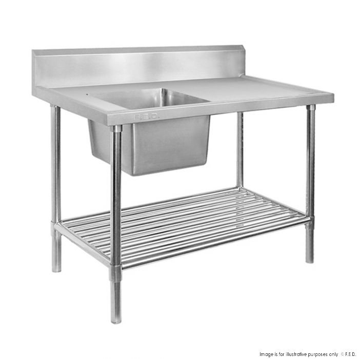 Single Sink Bench - Left Handed 1800x600x900mm