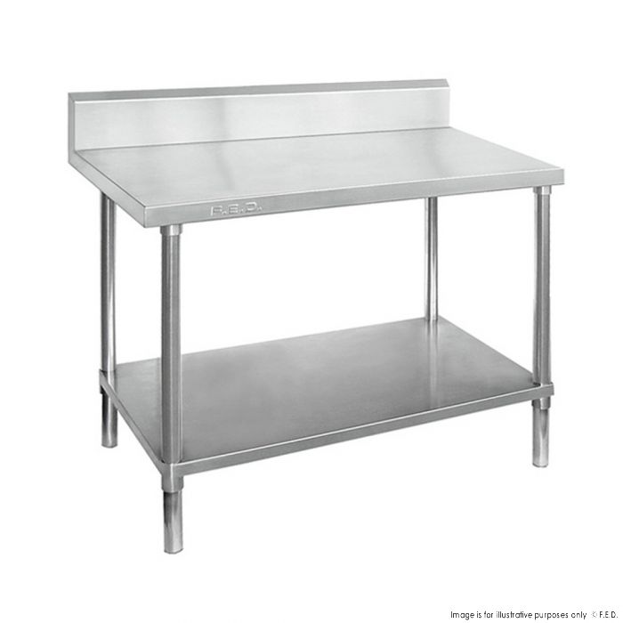 Work Bench with Undershelf And Splashback 1200x600x900mm