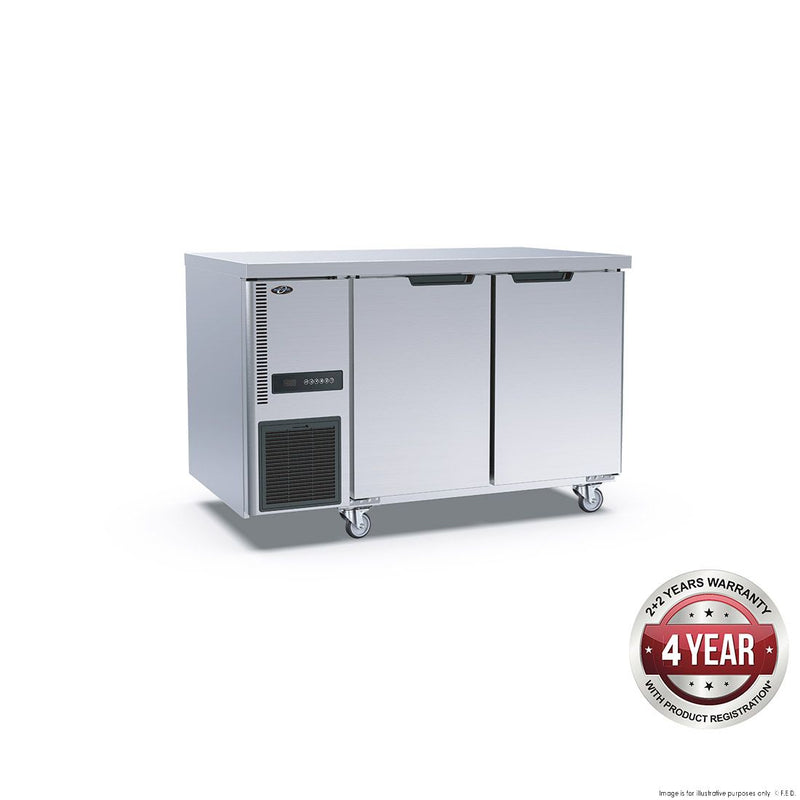 Thermaster 156L S/S Double Door Bench Freezer 1200 x 700 x 850mm