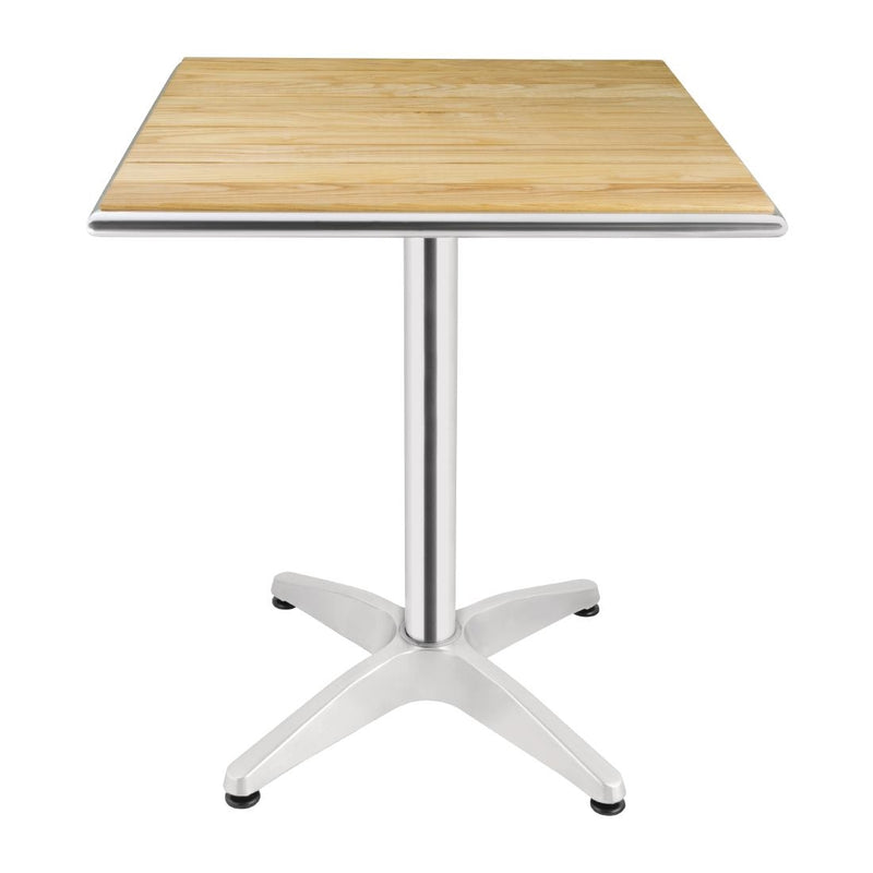 Bolero 60cm Square Ash Table with Aluminium Rim & Pre-treated top 3kg base