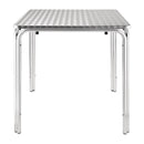 Bolero Stacking Square Table St/St with Curved Edge