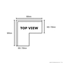 Corner Workbench with Splashback and Undershelf 900x900x900mm