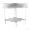 Corner Workbench with Splashback and Undershelf 700x700x900mm