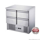 220L 4 Drawers S/S Benchtop Fridge 900x700x900mm 180W/10A