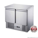 240L Two Door S/S Benchtop Fridge 900x700x900mm 180W/10A