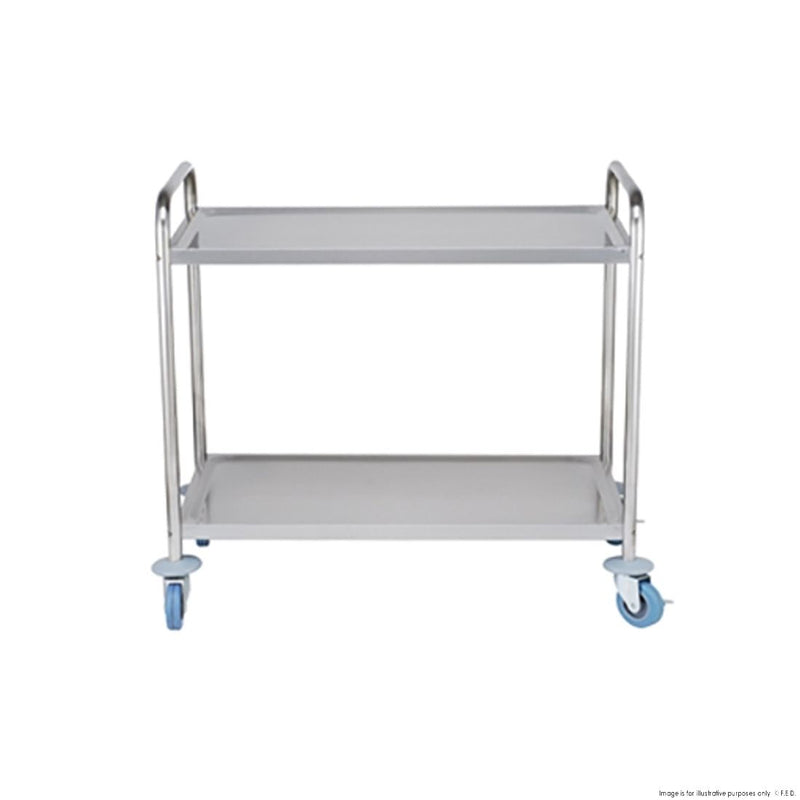 S/S Trolley with 2 Shelves 855x535x940mm